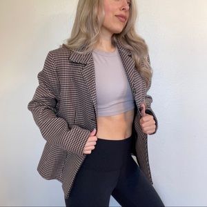 Houndstooth suit studio blazer 8 petite